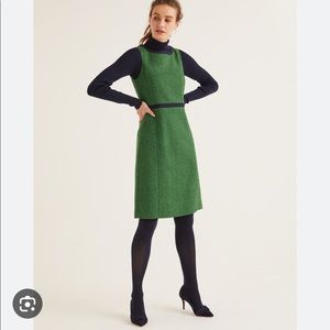 Boden green tweed pencil dress Size 6P